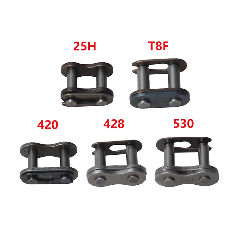 25H T8F 420 428 530 Chain Master Link Pocket Dirt Pit Atv Quad Go Kart E Gas Scooter Moto