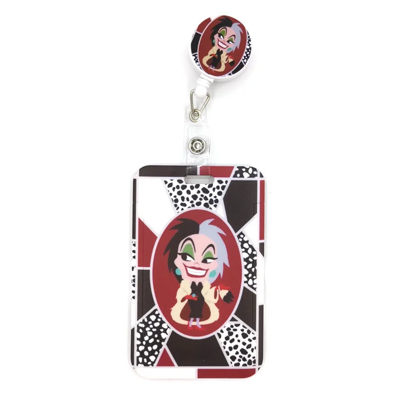 101 Dalmatians Cute Card Cover Clip Lanyard Retractable Student Nurse Badge Reel Clip Cartoon Id Card Badge Holder Accessories