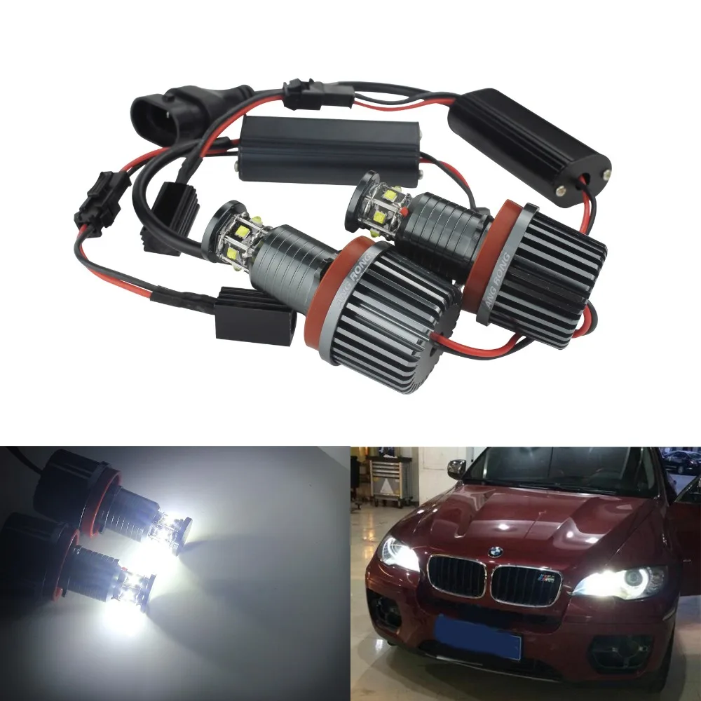 Angrong Led 60W Angel Eyes Halo Lampadine Per Bmw E60 E61 E63 E87 E90 E91 E92 E93 M3