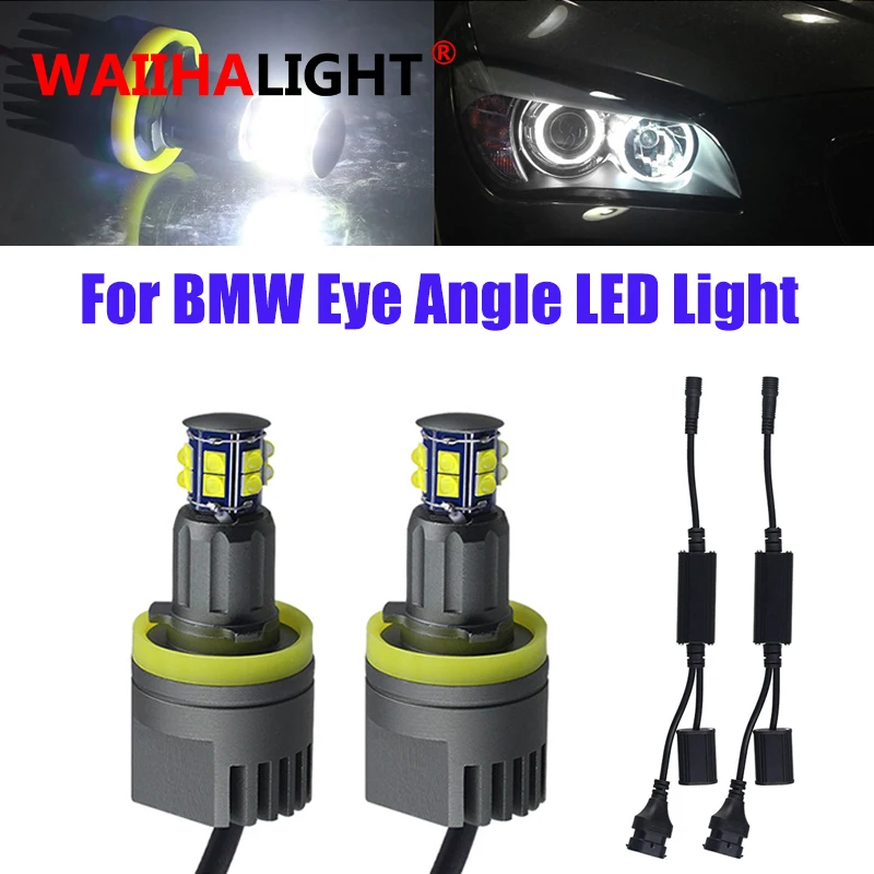 2Pcs Car Angel Eyes Led Marker Lights Canbus Per Bmw X5 E70 X6 E71 E90 E91 E92 M3 E89 E82 E87 Angel Eye Lights H8 Socket
