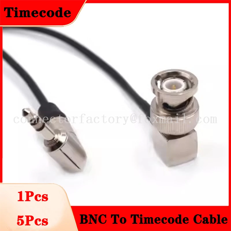 Neutrik 3.5Mm Mini Trs Jack Tentacolo A Gomito Bnc Timecocode Cavo Per Canon C300 / C500, Sony Pdw 700 / Ex3 / Pmw 200, Arri Amira
