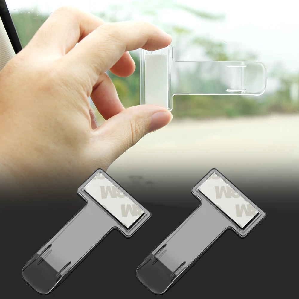 2Pcs Car Parking Ticket Holder Clip Sticker Per Ford Fiesta Audi A4 Audi A4 B7 Ford Fiat 500 Peugeot 508 Citroen Smart Fortwo