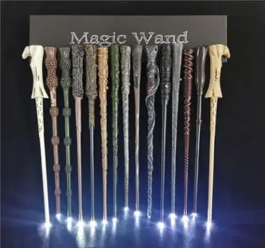 Nuovi 17 Stili Harries Metallo Periferico Led Light Magic Wand Sirius Hermione Dumbledore Snape Luna Light Magic Wand Cos Puntelli Giocattolo