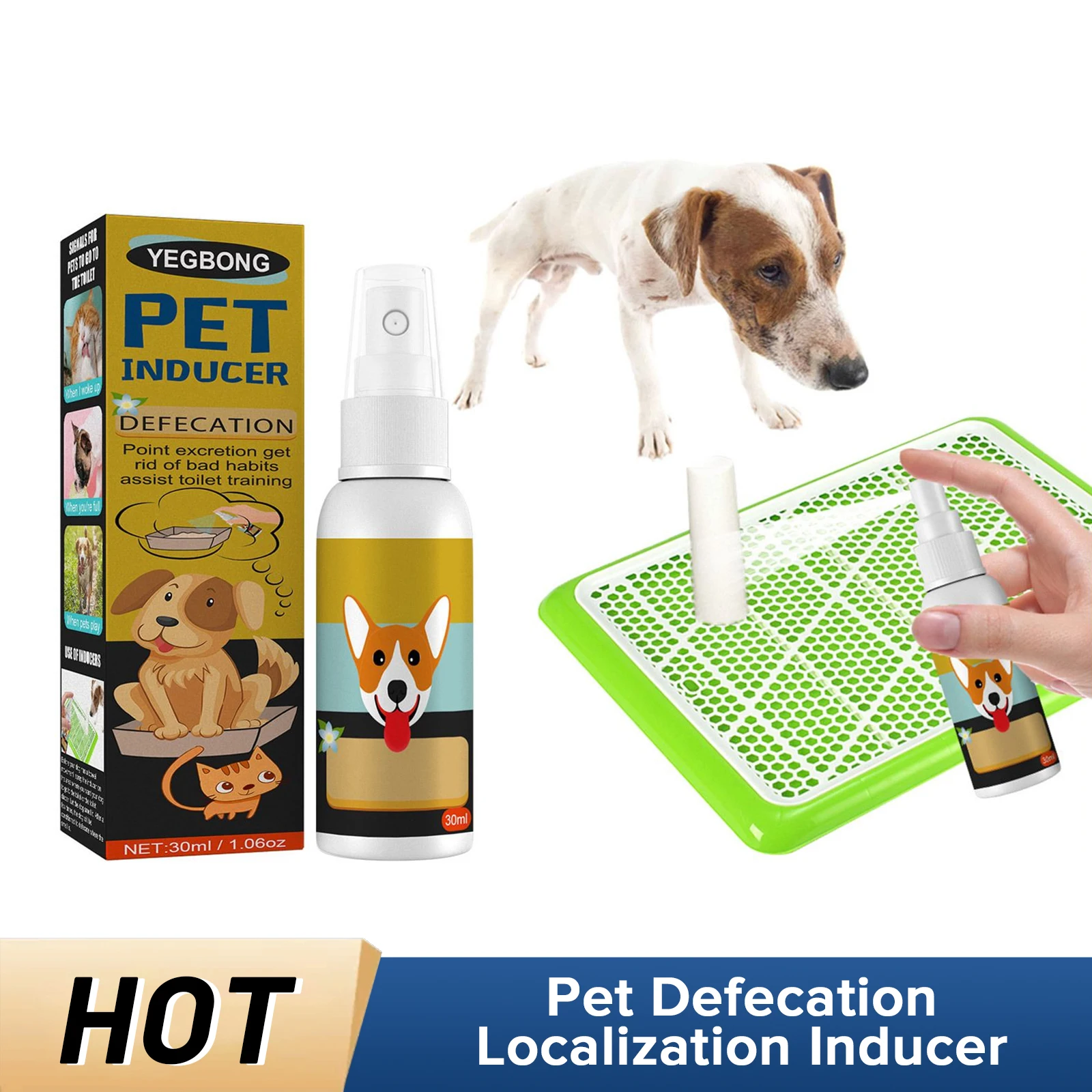 Dog Potty Training Spray Cats Kitten Outdoor Urine Poops Sgabello Posizione Aiuta Cuccioli Toilet Pet Positioning Fishing Inducer