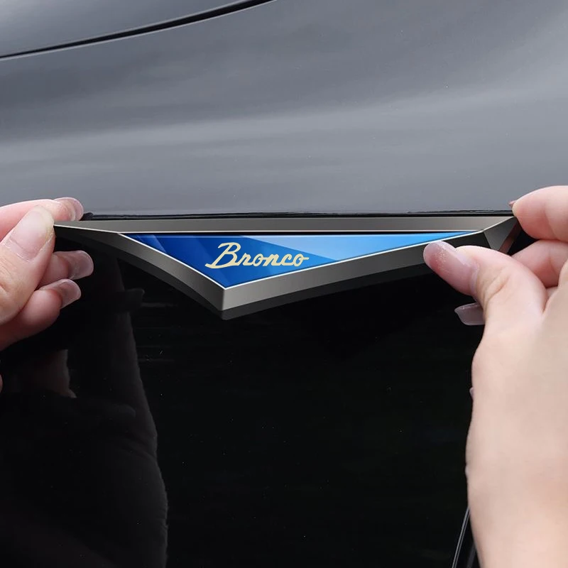 Car Door Side Fender Blade Styling Logo Emblem Badge Decalcomanie Sticker Per Ford Bronco Sport Rc 2020 2021 2022 2023 Accessori