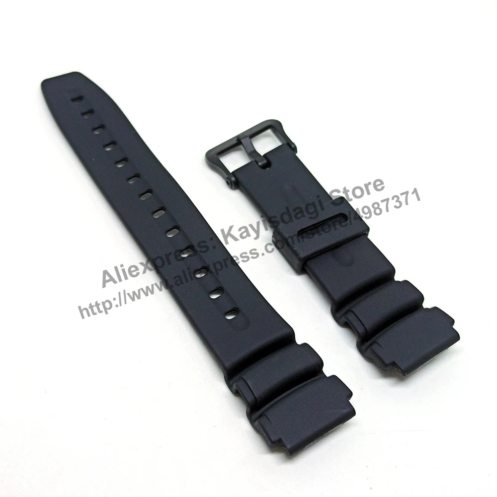 Cinturino/Cinturino In Gomma Nera Da 19Mm Compatibile Per Casio Dw-290, Dw-290B, Dw-290Gmv, Dw-290Gmvt, Dw-290Mv, Dw-290Mvt