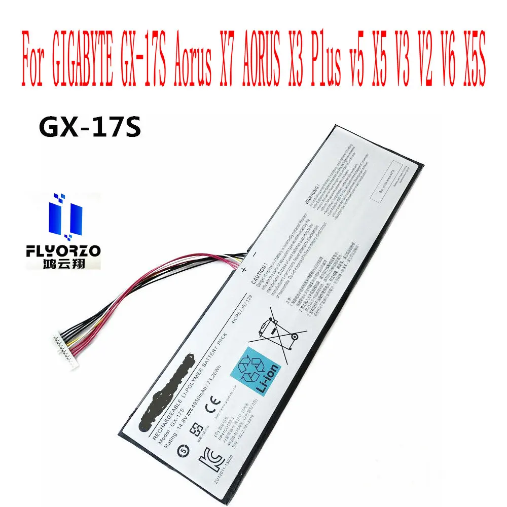 100% Nuovo Di Alta Qualità 73.26Wh/4950Mah Gx-17S Batteria Per Gigabyte Gx-17S Aorus X7 Aorus X3 Più V5 X5 V3 V2 V6 X5S Del Computer Portatile