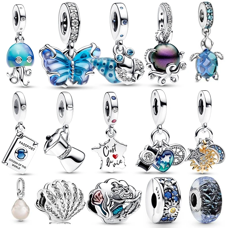 Summer Ocean New In The Little Mermaid Ariel 925 Sterling Silver Charms Beads Fit Original Pandora Bracciale Gioielli Fai Da Te Regali