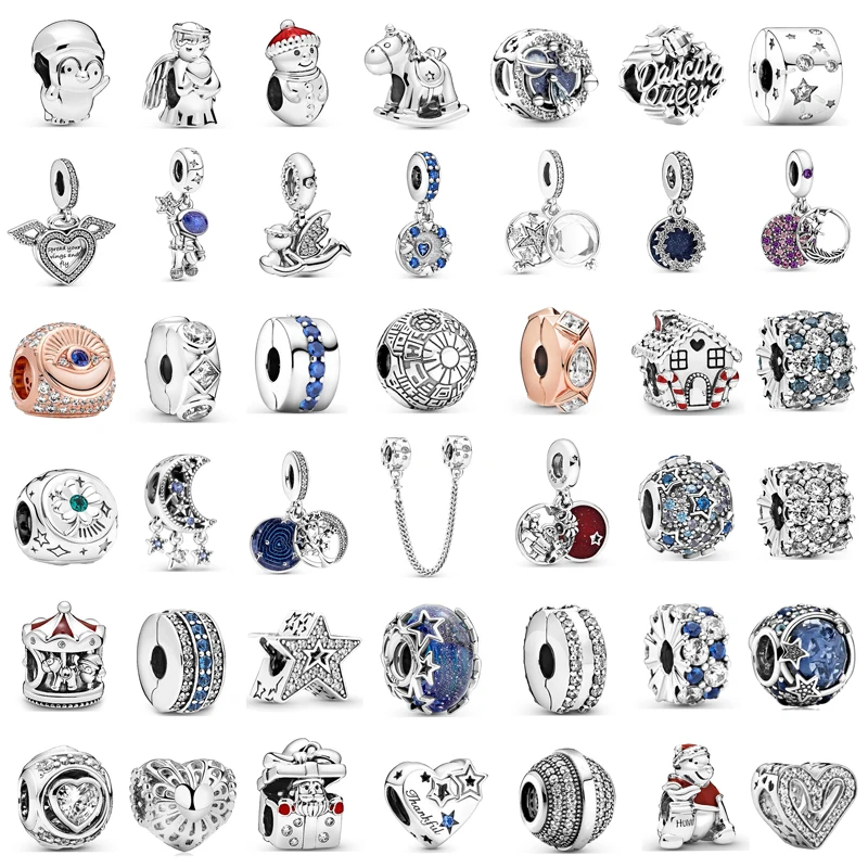 New Fashion Charm Original Angel Mother Blue Star Trojan Beads Adatto Per Il Regalo Originale Di Gioielli Con Bracciale Da Donna Pandora