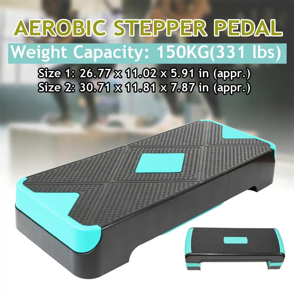 150Kg Fitness Aerobic Step Regolabile Antiscivolo Cardio Yoga Pedal Stepper Gym Workout Exercise Fitness Aerobic Step Equipment