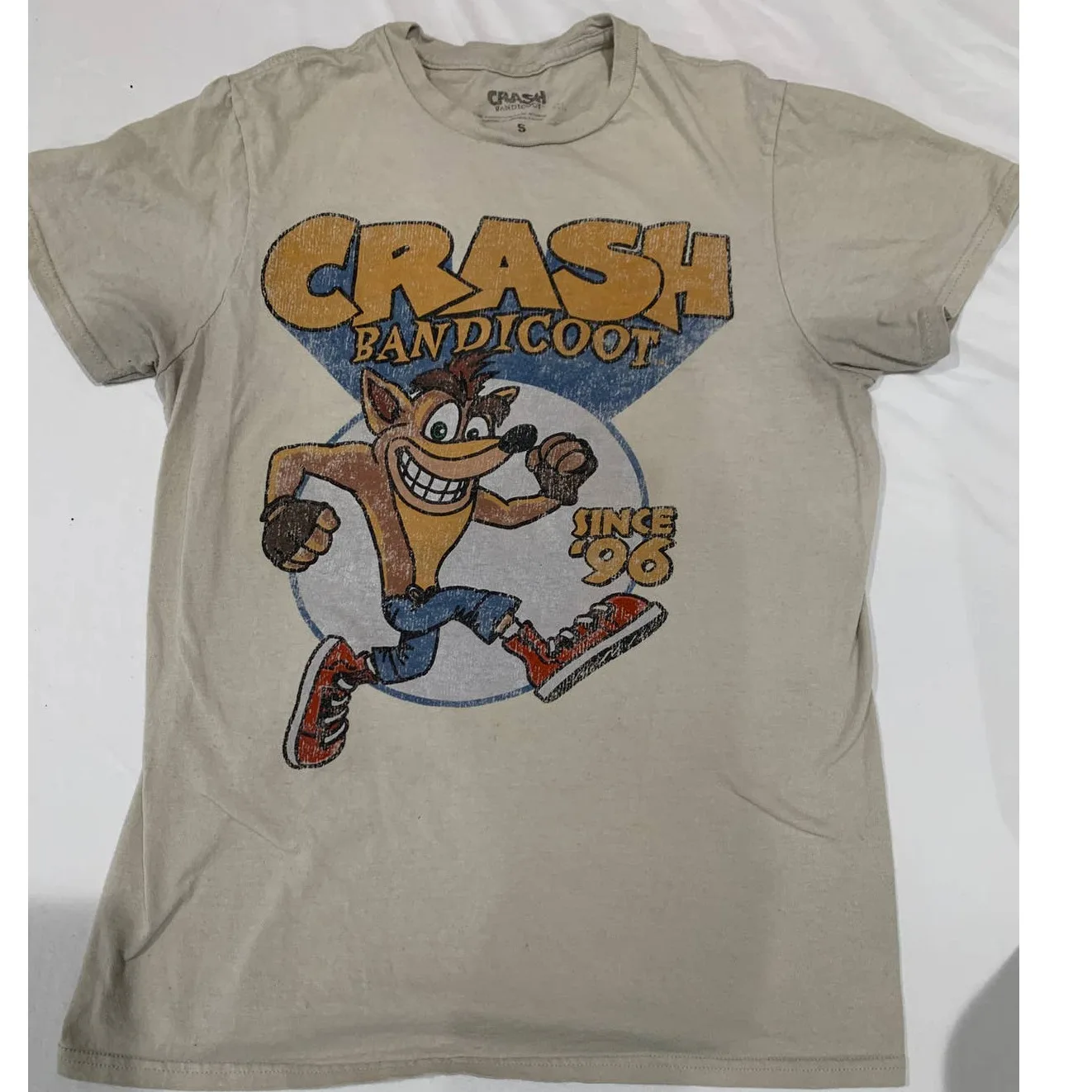 Crash Bandicoot Dal '96 T-Shirt Bianca Taglia S