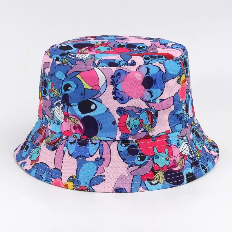 Disney Lilo & Stitch Hat Anime Periferiche Cartoon Stitch Leisure Adult Outdoor Sunshade Cappello Da Pescatore Regalo Di Festa