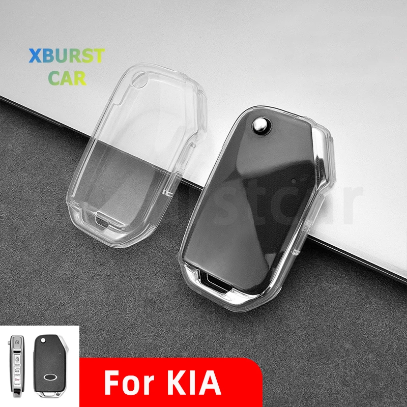 Shell Fob Holder Per Kia Sportage R Gt Stinger Gt Sorento Ceed Cd Cerato Forte Trasparente Tpu Car Remote Key Case Cover Bag