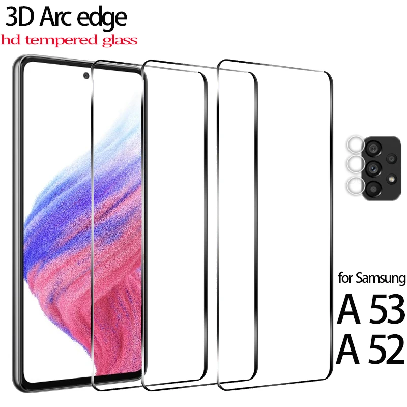 A53 Samsung Bordo Arrotondato 3D Samsung A53 Vetro Temperato Per Samsung A53 5G Accessori Vetro Samsung A53 Protezioni Di Schermo Galaxy A 53 A52 A52S
