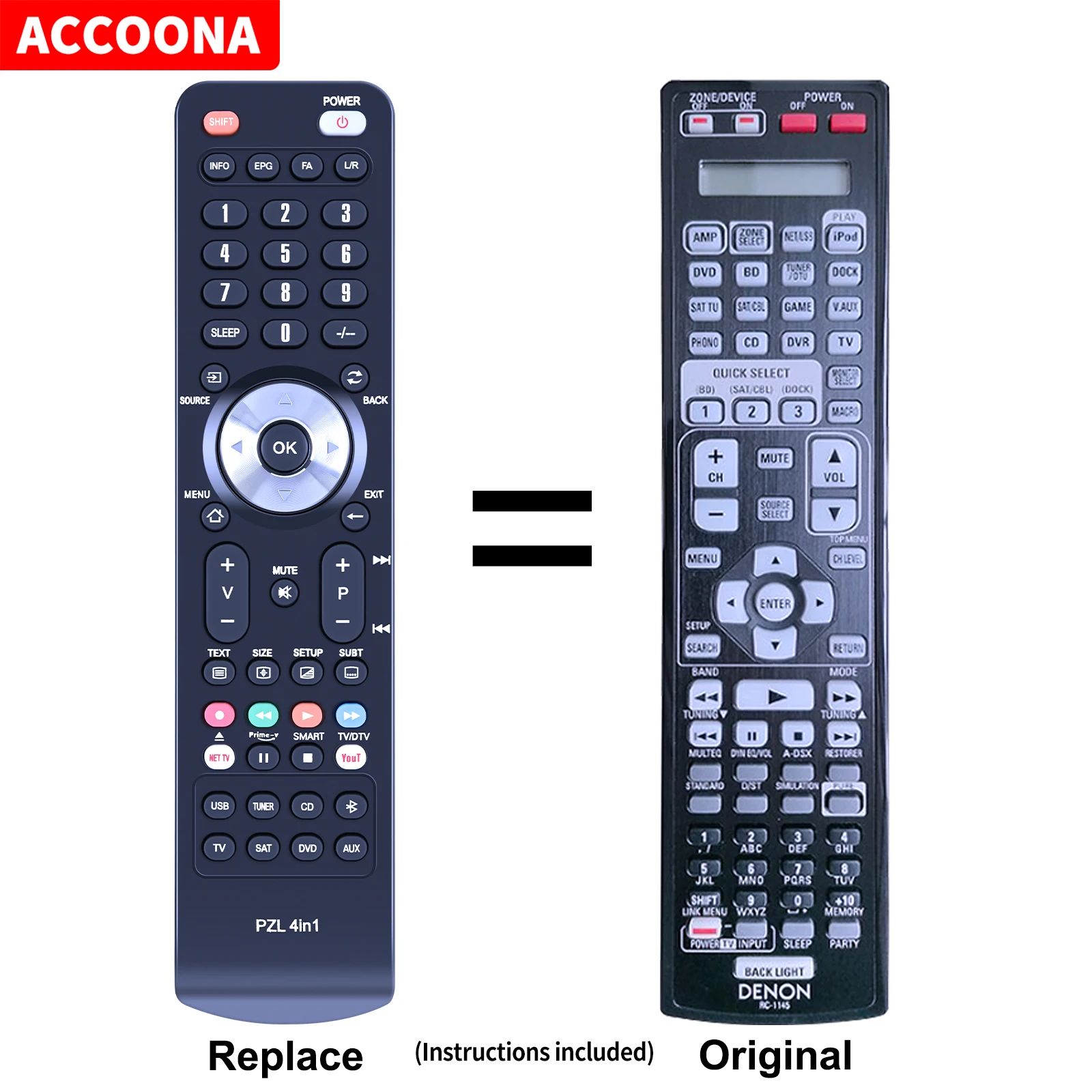 Telecomando Rc-1145 Per Denon Avr-A100 Avra100 Avr-4311 Xv-4105