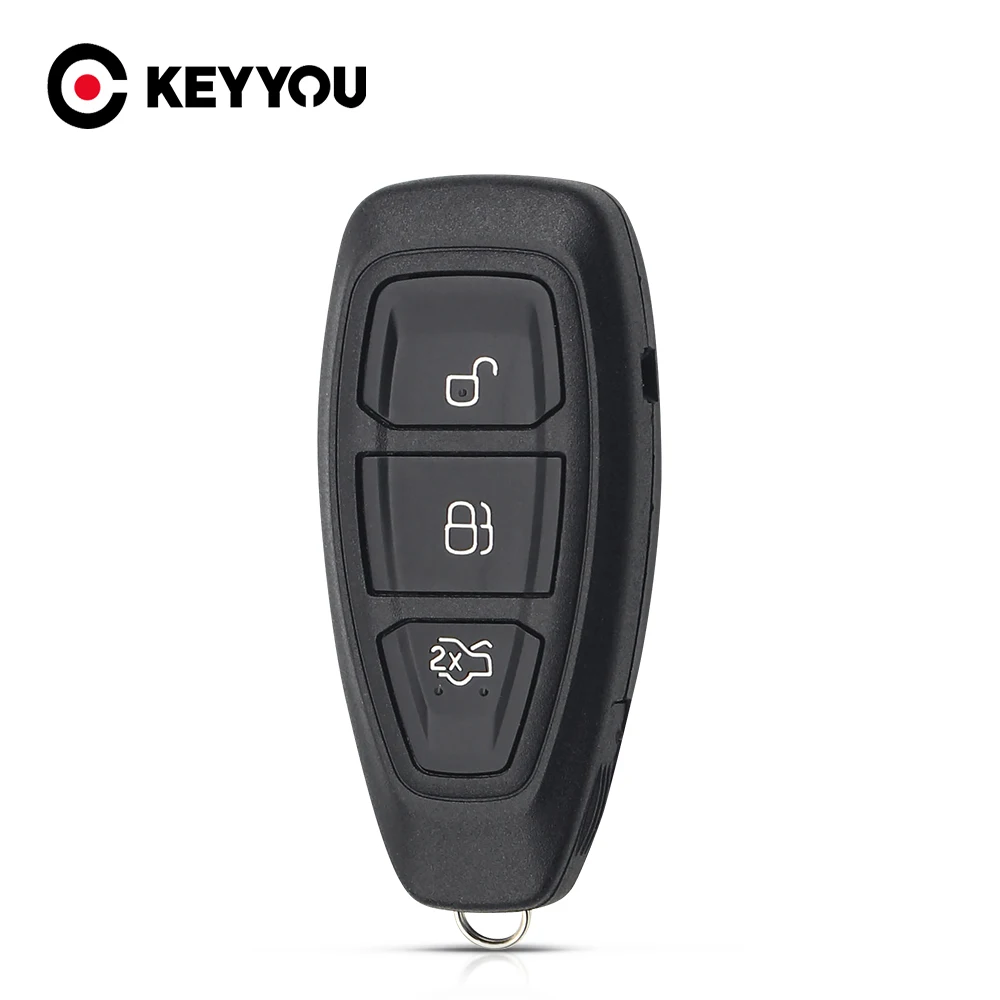 Keyyou Per Ford Car Key Case 3 Pulsanti Per Ford Focus C-Max Mondeo Kuga Fiesta Nuovo Sostituisci Smart Remote Car Key Case Hu101 Blade
