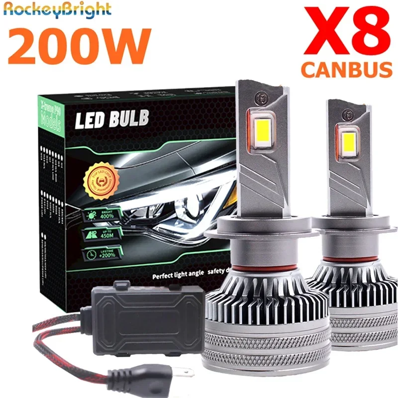 4300K X8 200W Canbus H7 H11 H1 Hb3 Lampadine Per Fari A Led Led H1 H7 H11 4300K Fendinebbia Per Fari A Led Per Auto