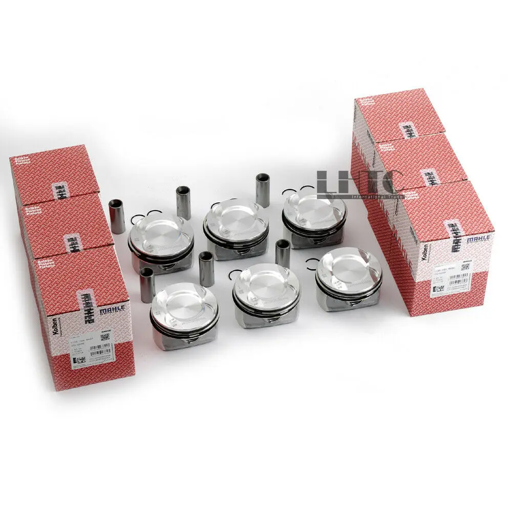 6 Pcs Motore Pistons Anelli Set 9.3:1 Per Bmw E87 E90 E92 E60 130I 330I 530I N52B30 3.0 L6 (2996Cc)