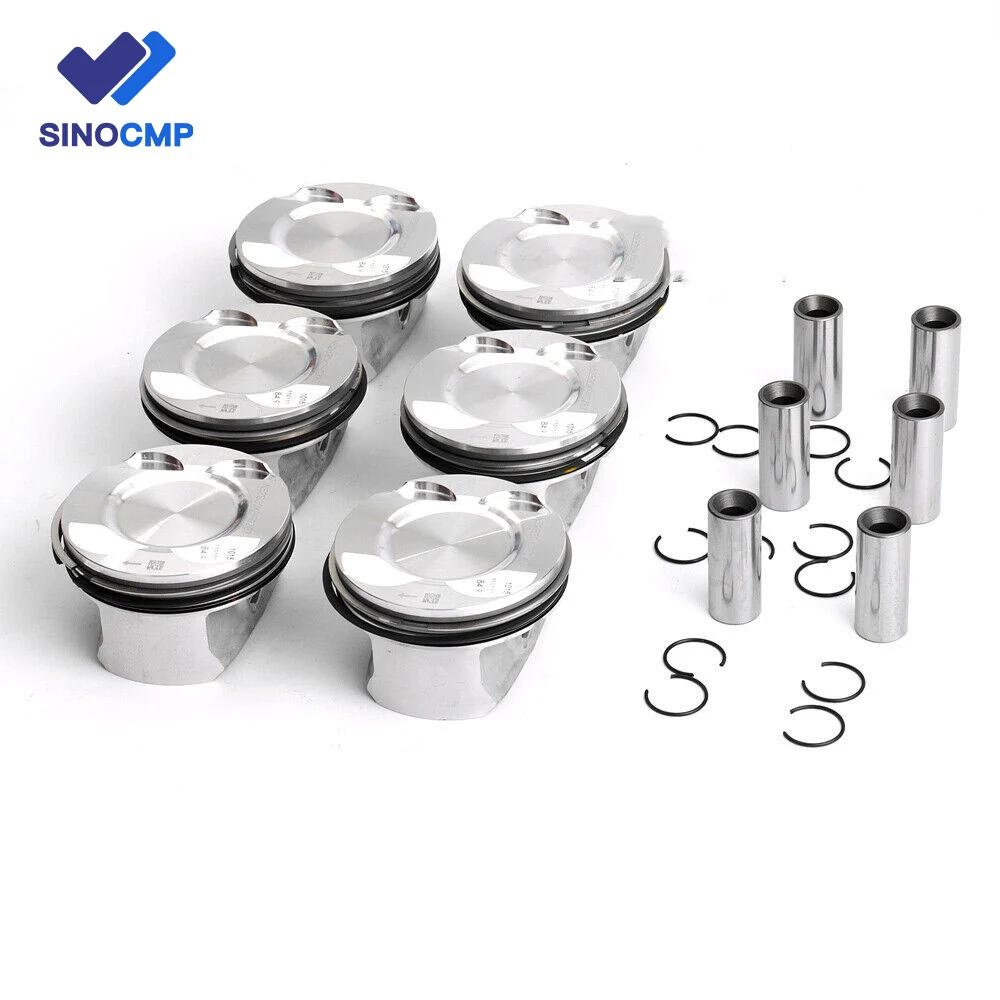 6Pcs N52B30 11257564335 Pistons Anelli Set Cr 9.3:1 Per Bmw E82 E87 E90 E92 E60 E63 E66 125I 130I 330I 530I 630I 730I X3 X5 Z4