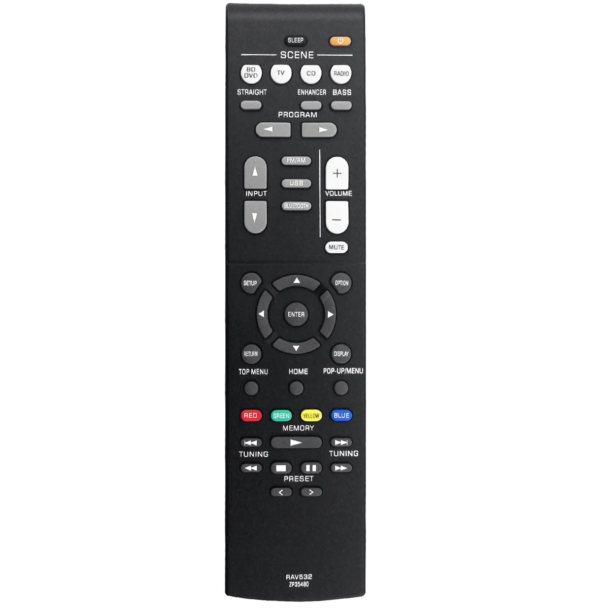 Rav532 Zp35480 Telecomando Sostituire Per Ricevitore Yamaha Av Rx-V379 Rx-V383 Rx-V383Bl Rxv379 Rxv383 Rxv383Bl