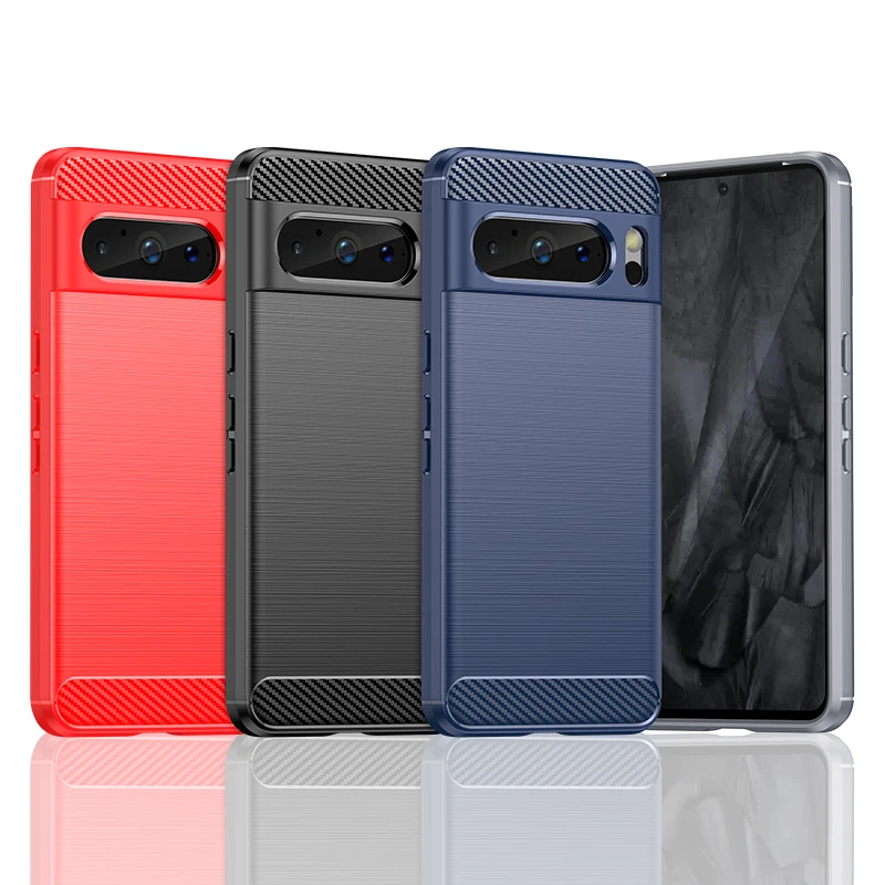 Per Cover Google Pixel 8 Pro Custodia Per Google Pixel 8 Pro Bumper Custodia Posteriore In Fibra Di Carbonio In Silicone Per Google Pixel 8 7 6 Pro Co