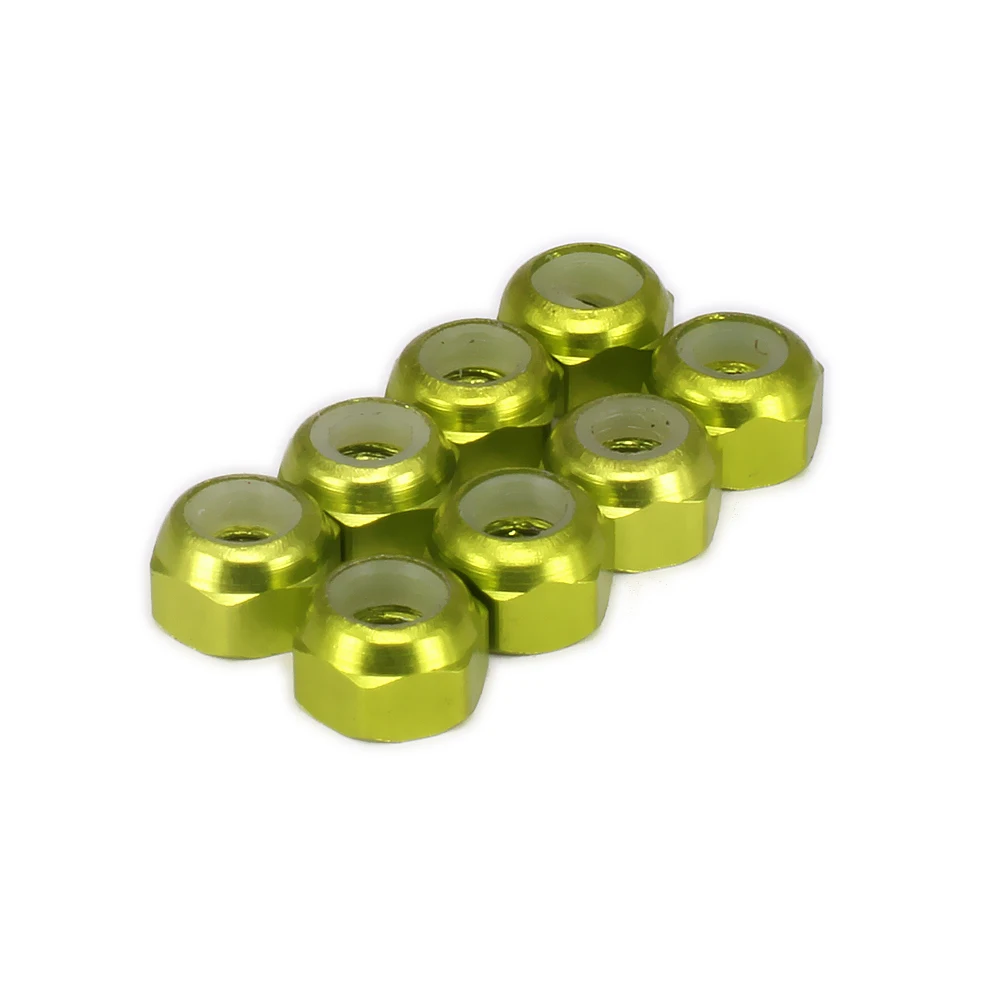 Kyosho 8X Dado Di Bloccaggio Ruota In Lega M3 Per Rc Hobby Model Car Nuts 1/10 Ruote Kyosho Optima 4Wd