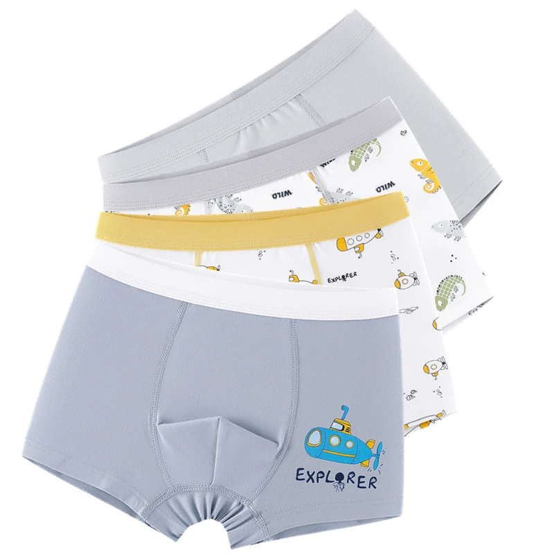 Boys Boxer Underwear Comfortable Soft Kids 100% Cotton Boy Shorts Bottoms Boys Clothes For 3 4 6 8 10 12 14 Years Old Obu203038