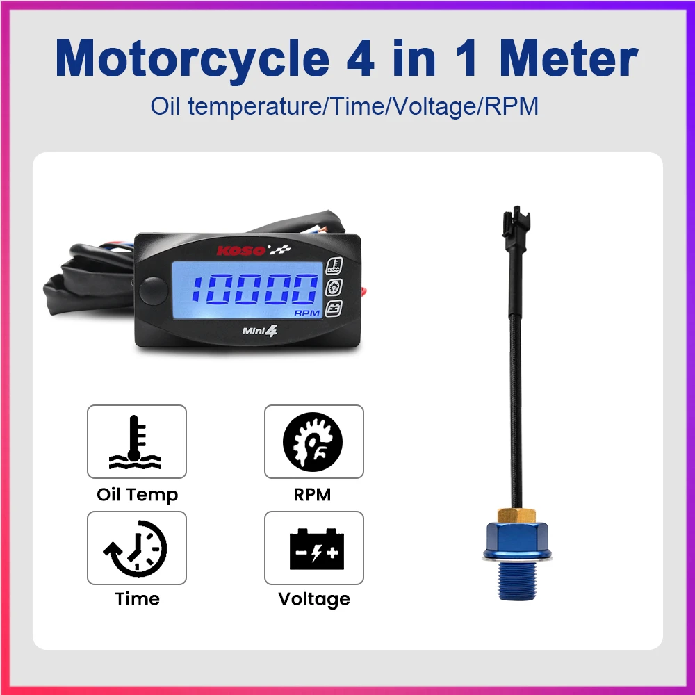 Koso Moto Digital Dash Universale Temperatura Olio Tempo Tensione Rpm Per Cb500X Nmax125 Xmax250 300 Nmax Cb 400