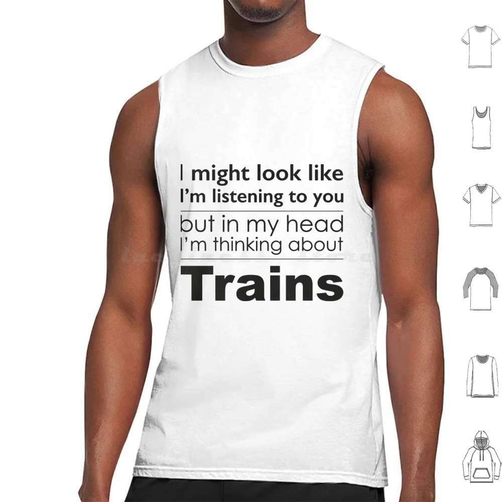 Ascolto, Ma Pensando Ai Treni Canotte Gilet Senza Maniche Thomas Train Thomas The Tank Engine Thomas The Train Trains