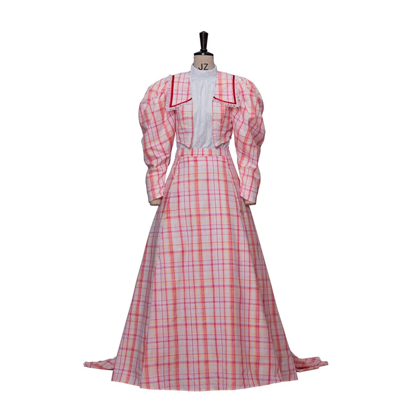 Abito Scozzese Vittoriano Da Donna Abito Scozzese Gotico Rosa Costume 1800S Vittoriano Roco Cute Edwardian Abito Scozzese Rosa Abito Da Principessa