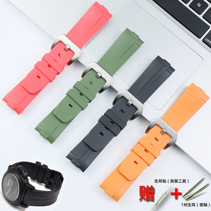 Fibbia Ad Ardiglione Con Cinturino In Gomma Casual Da Uomo Per Panerai Pam441/312/359 Cinturino Sportivo In Silicone Da Donna 24Mm