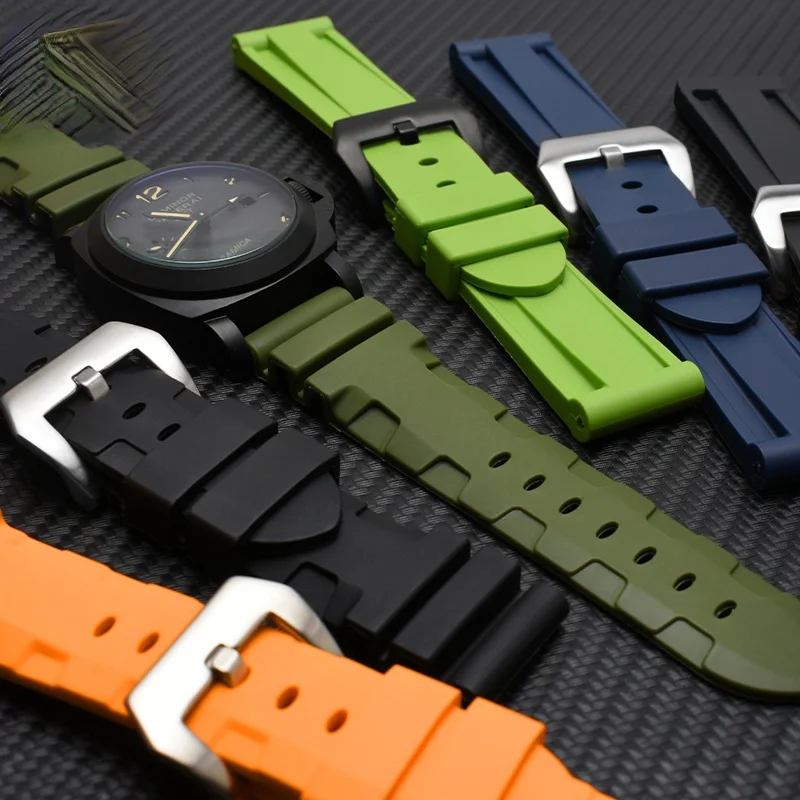 Per Cinturino In Silicone Panerai Parnis Parnis Pam616 024 055 Stealth Series Rubber 24Mm