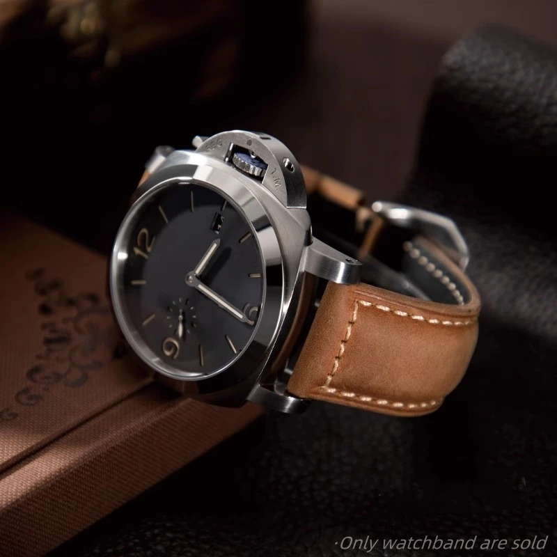 Cinturino In Vera Pelle Di Vacchetta Per Panerai Pam111/441/312/688/1313 Cinturino Uomo Donna Crazy Horse 20Mm 22Mm 24Mm 26Mm Bracciale