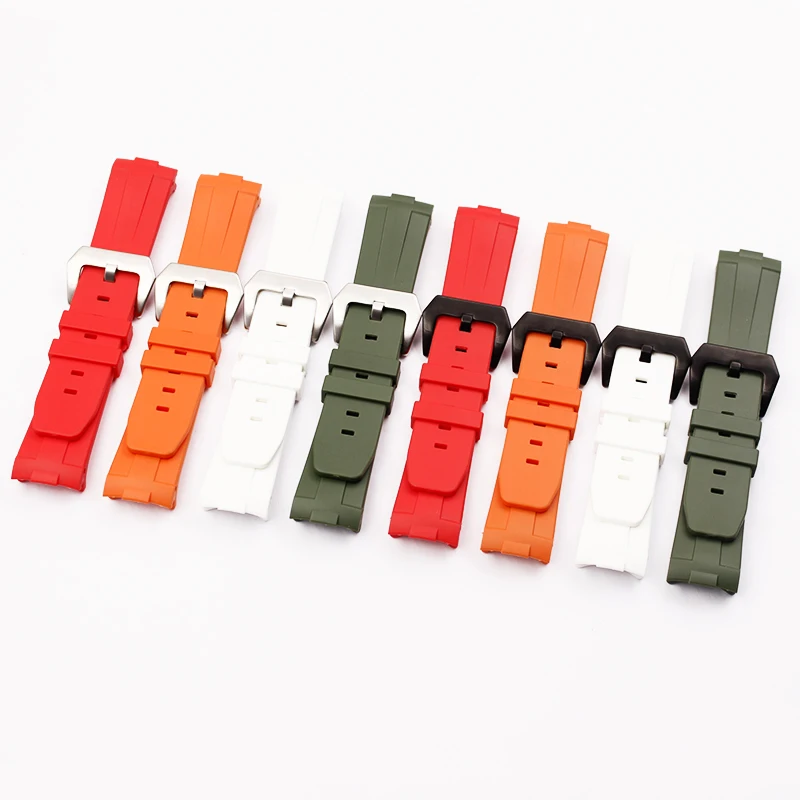 Accessori Per Orologi Interfaccia Curva In Gomma Per Cinturino Orologio Panerai Pam441/312/359/111/438 24Mm Da Uomo