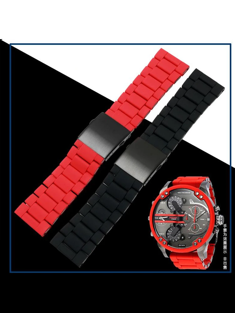 Per Diesel Red Magic Black Warrior Aerospaziale Co-Branded Friday Panerai Cinturino In Acciaio Accessori Da Uomo In Acciaio Rivestito In Silicone