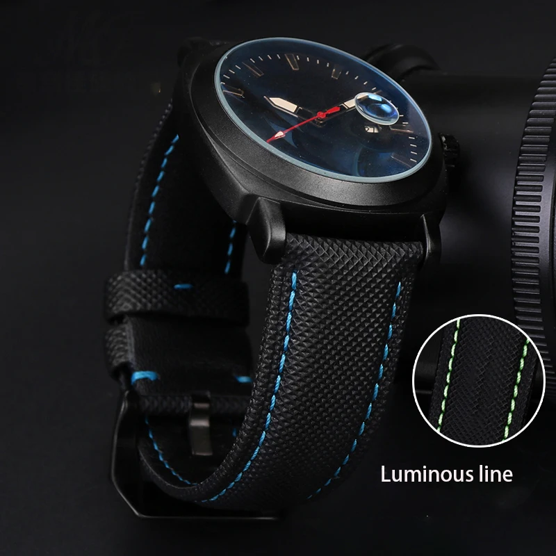 Cinturino In Nylon In Fibra Di Carbonio Per Panerai Pam1661 441 Orologio Gt2 Magic2 Bell Ross 22Mm 24Mm Blu Nero Cinturino Cinturino Cinturino