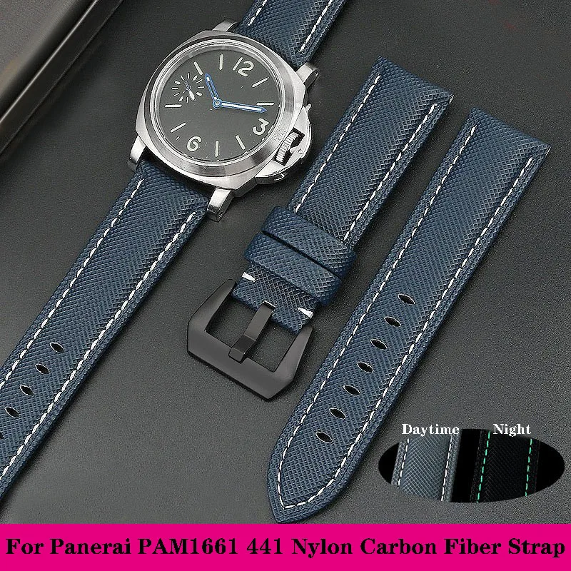 Cinturino In Nylon In Fibra Di Carbonio Per Panerai Pam1661 441 Orologio Gt2 Magic2 Bell Ross 22Mm 24Mm 26Mm Cinturino Accessori Per Orologi Cinturini