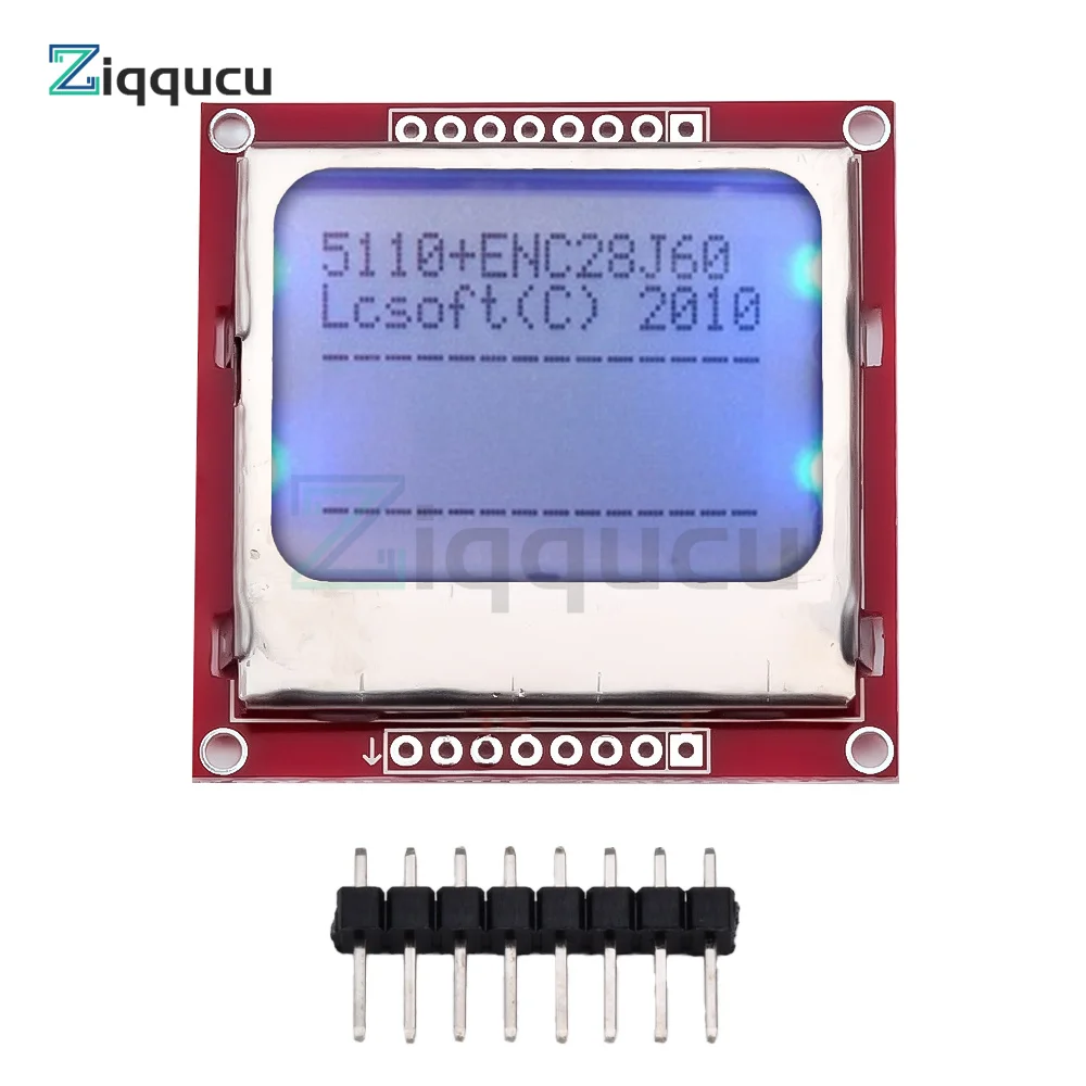 Modulo Display Lcd Retroilluminazione Blu Bianco 84*48 84X48 Per Modulo Lcd Arduino Nokia 5110