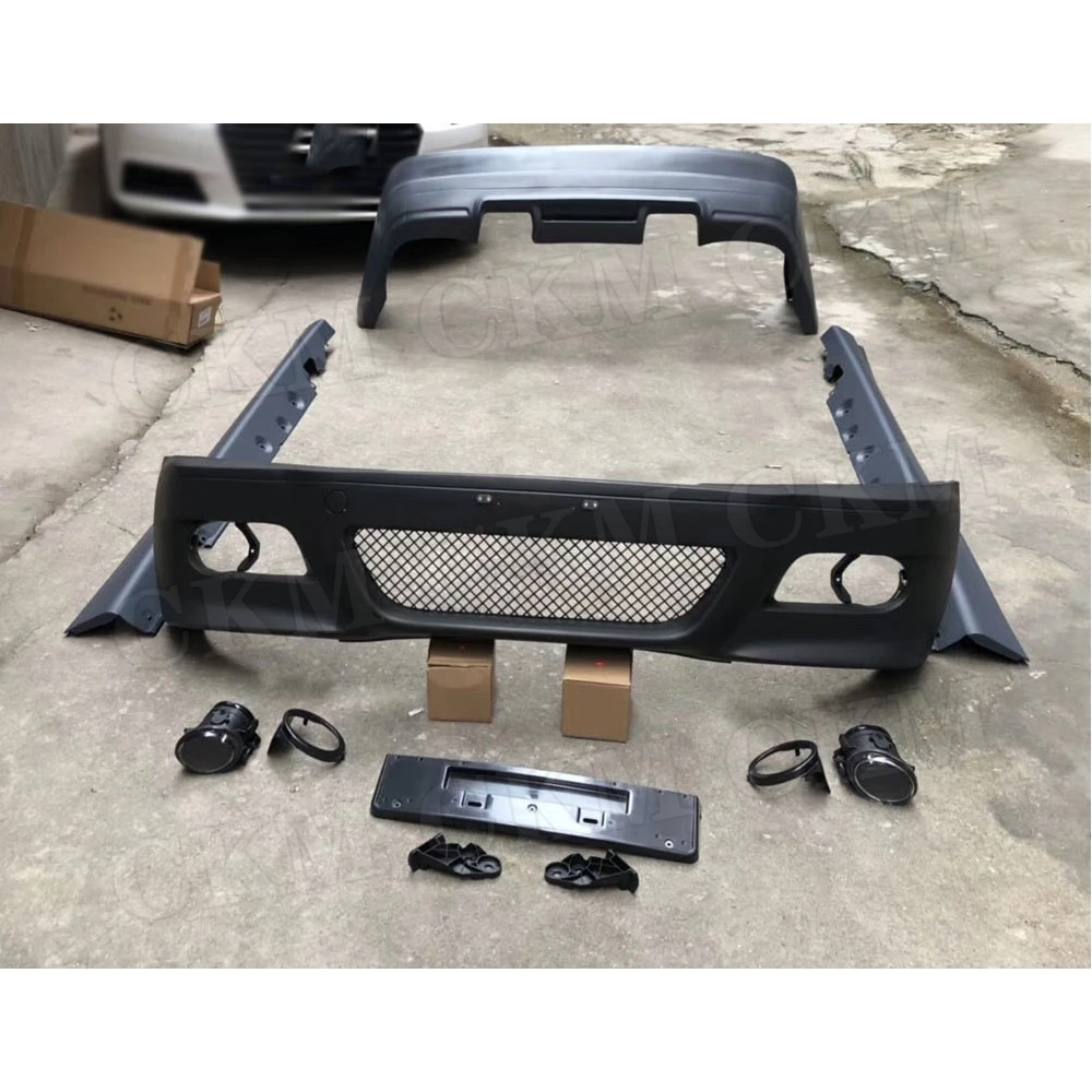 Alta Qualità Pp Non Verniciato Paraurti Anteriore Spoiler Paraurti Posteriore Lip Minigonne Laterali Grembiuli Per Bmw E46 M3 Style Body Kit