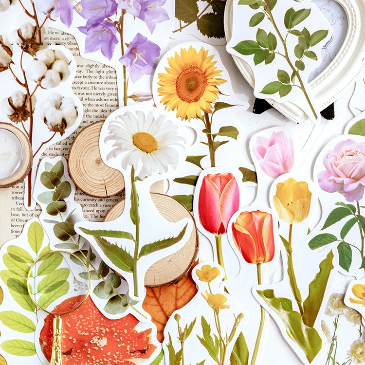 30Pcs Natural Flower And Leaves Style Card Multi-Use As Scrapbooking Party Invitation Diy Ift Card Message Card Postcard