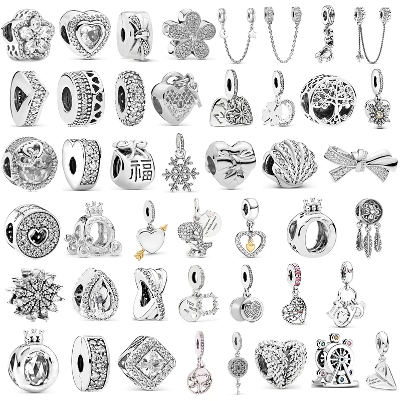 New Fashion Charm Original Dream Catcher Ferris Wheel Water Drop Love Beads Fit Original Pandora Ladies Bracciale Jewelry Gift