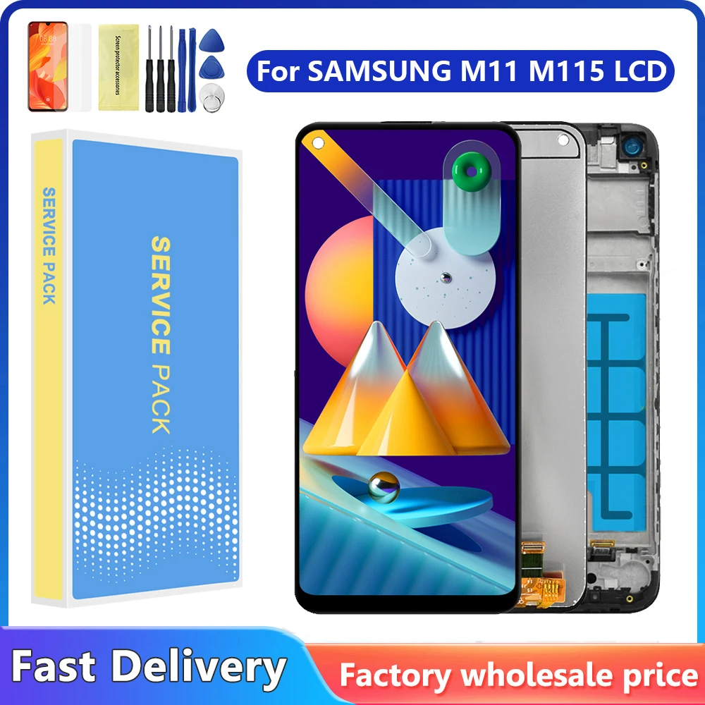 6.4 ''Per Samsung M11 Lcd Con Cornice M115 Sm-M115 M115F M115G/Ds Display Lcd Touch Screen Digitizer Assembly