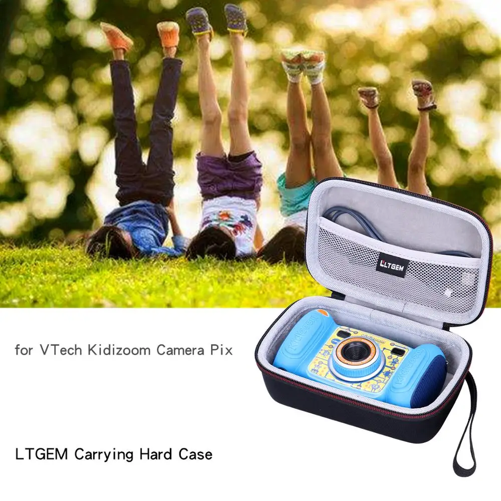 Ltgem Eva Custodia Rigida Nera Per Fotocamera Vtech Kidizoom Pix