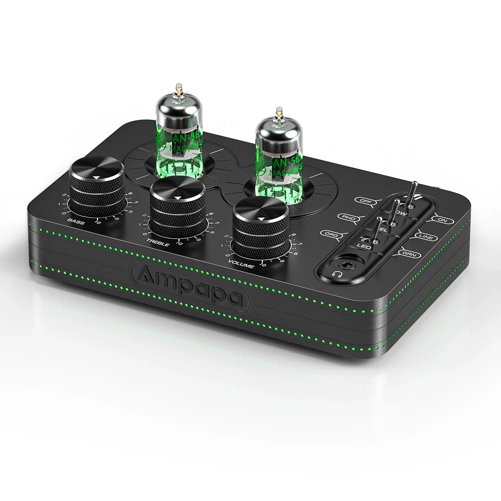 Ampapa A1 Mini Jan5654 Valve Tube Phono Stage Preamp Stereo Desktop Audio Preamp Per Telefono/Pc/Tv/Giradischi Hifi Cuffie Amp