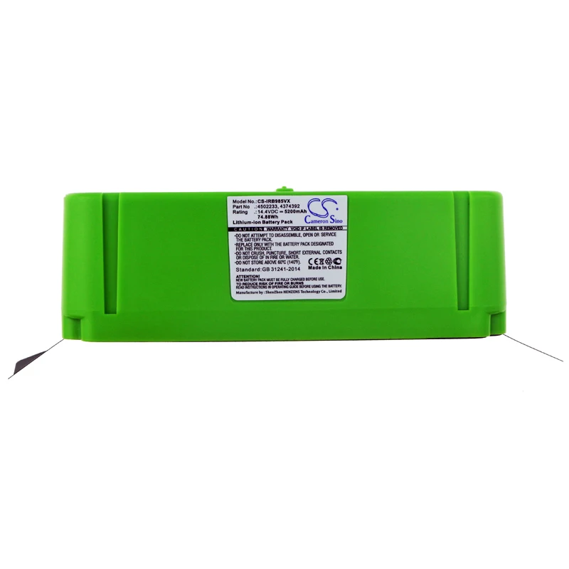 Batteria Cs 5200Mah Per Irobot 1800Li 2130Li 4374392 4376392 4462425 4502233 Roomba 680 681 691 696 891 896 960 965 980 985