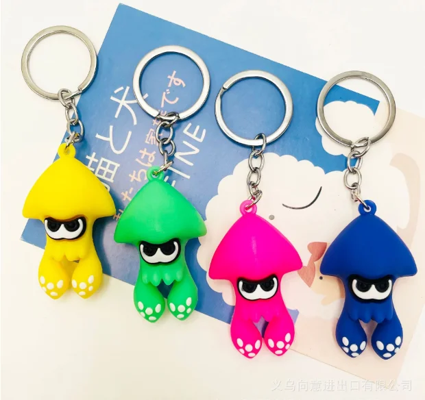 New Jet Warrior Portachiavi Cartoon Game Octopus Squid Bag Ciondolo Regali Per Studenti Fornitura Transfrontaliera
