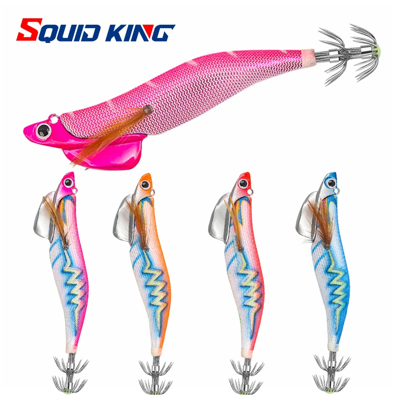 Fsdzso 30G/40G Squid Jig Head Squid Jig Octopus Jig Octopus Lure Sea Jig Game Fishing Lure Squid Hooks