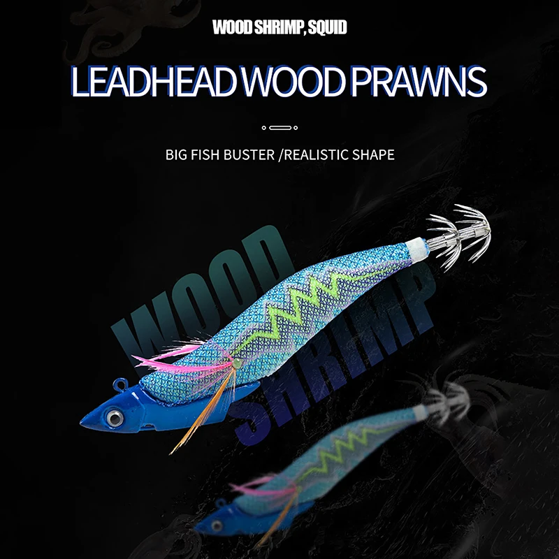 Luminous Glow Jig Head Squid Jig Octopus Jig Octopus Lure Sea Jig Game Fishing Lure Squid Hooks 42G