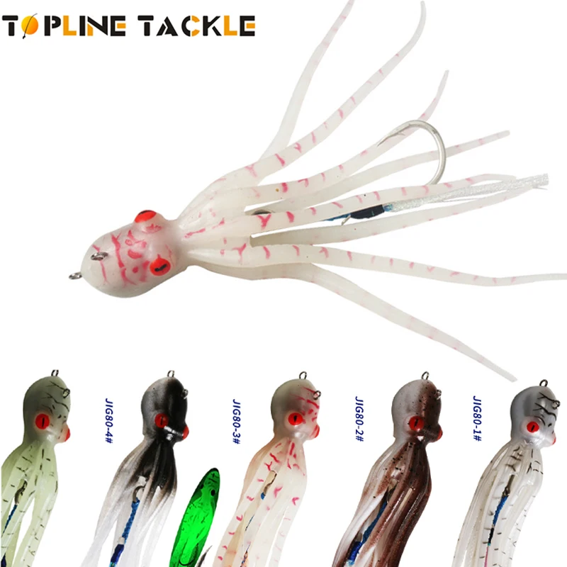 Octopus Soft Lures Plastic Tpr Squid Bait Azione Realistica Con Gancio Pesante Per Big Game Fish Octopus Bait Soft Fishing Jigs Lure
