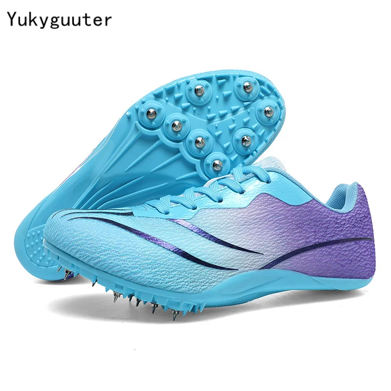 Uomo Donna Track Field Events Tacchetti Sprint Shoes Atleta Short Spikes Running Sneakers Training Racing Scarpe Sportive Taglia 35-45